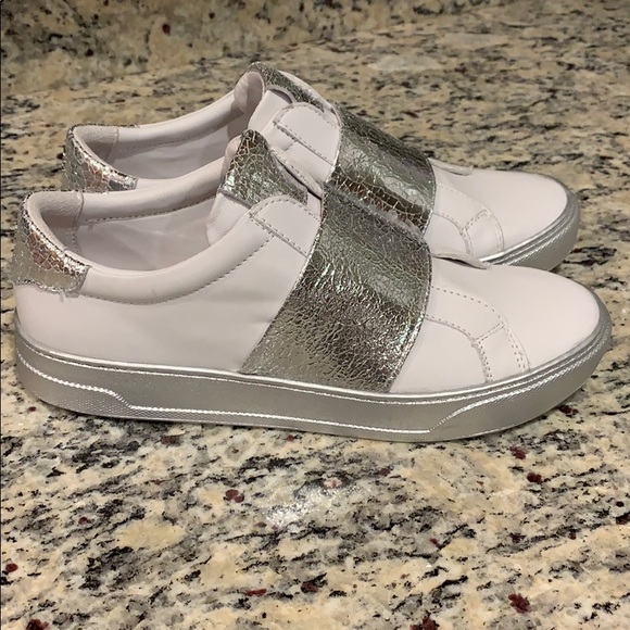 Donna Karan Metallic Pull-On Sneakers - Picture 2 of 8